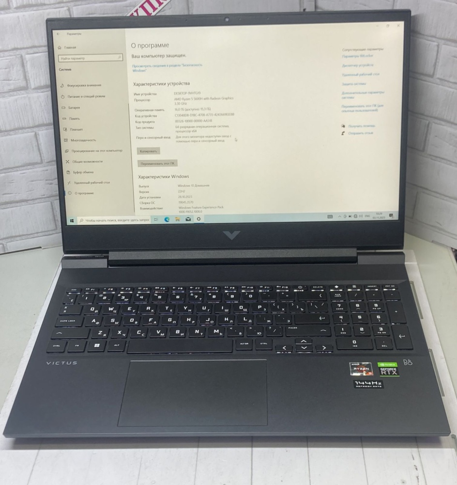 Ноутбук HP Victus Ryzen 5 5600 3.3x8/16/1.5/4