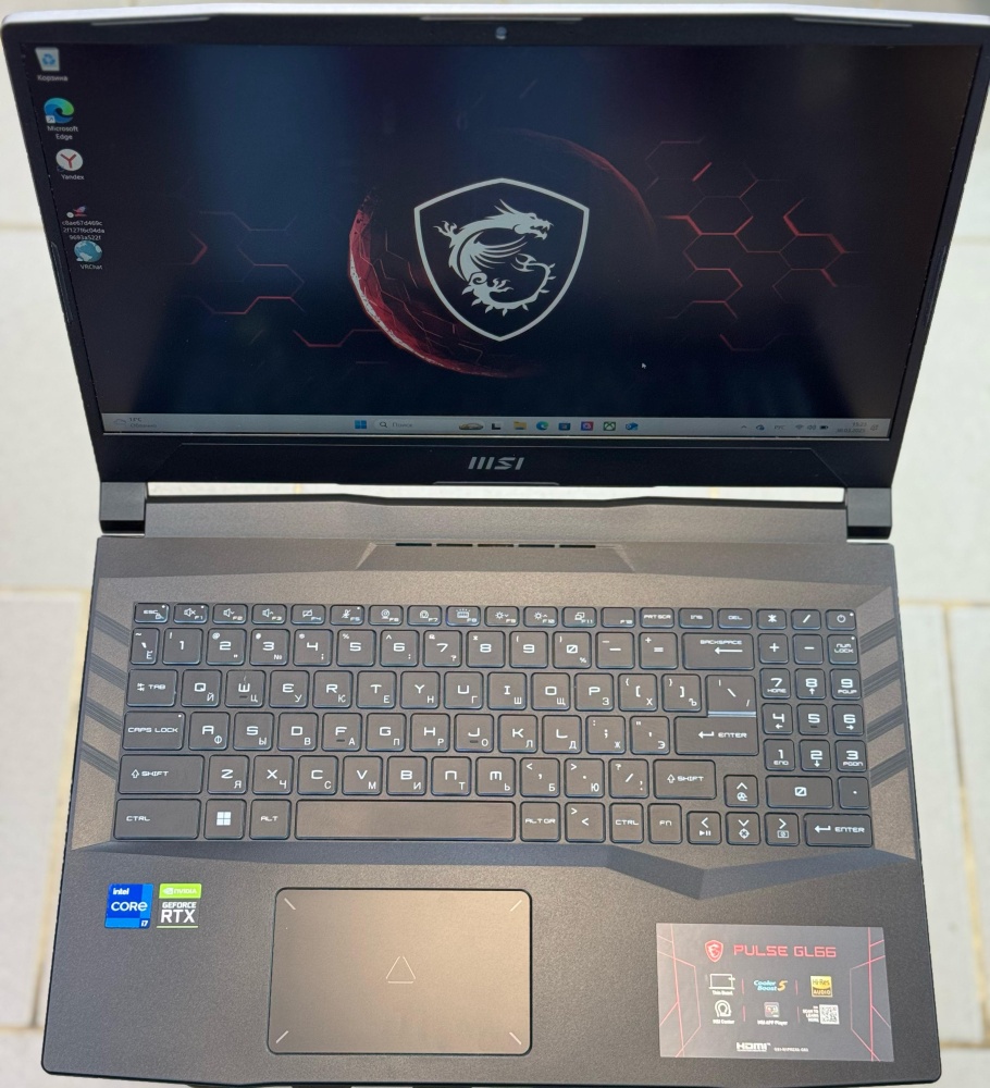 Ноутбук MSI i7-12700H/RTX3050/ram16/512gb