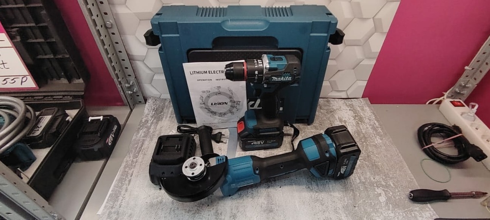 УШМ (Болгарка) + Шуруповерт Makita