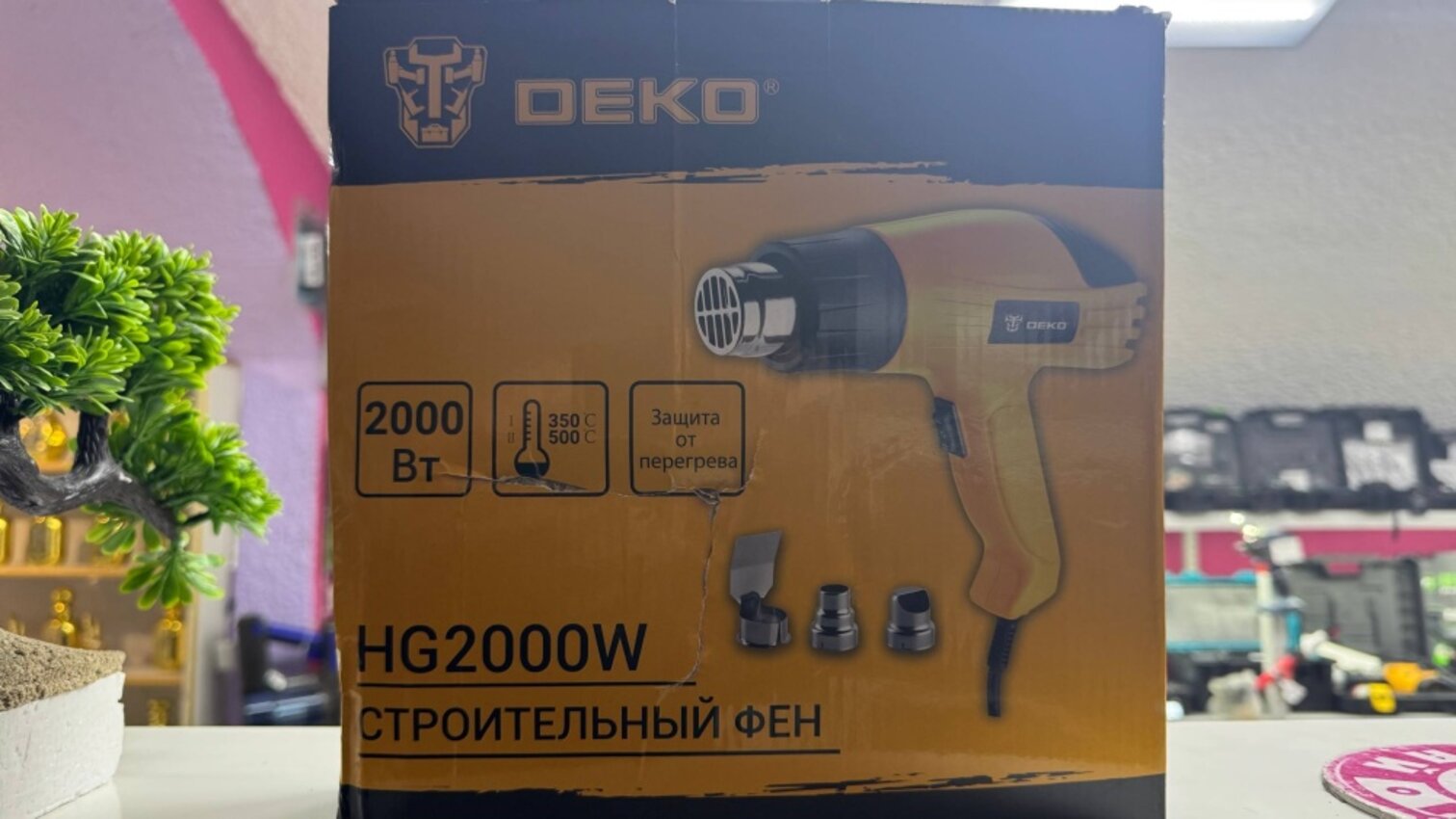 Фен строительный Deko HG2000W