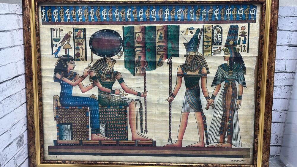 Панно с папирусом "Гор -- бог неба"