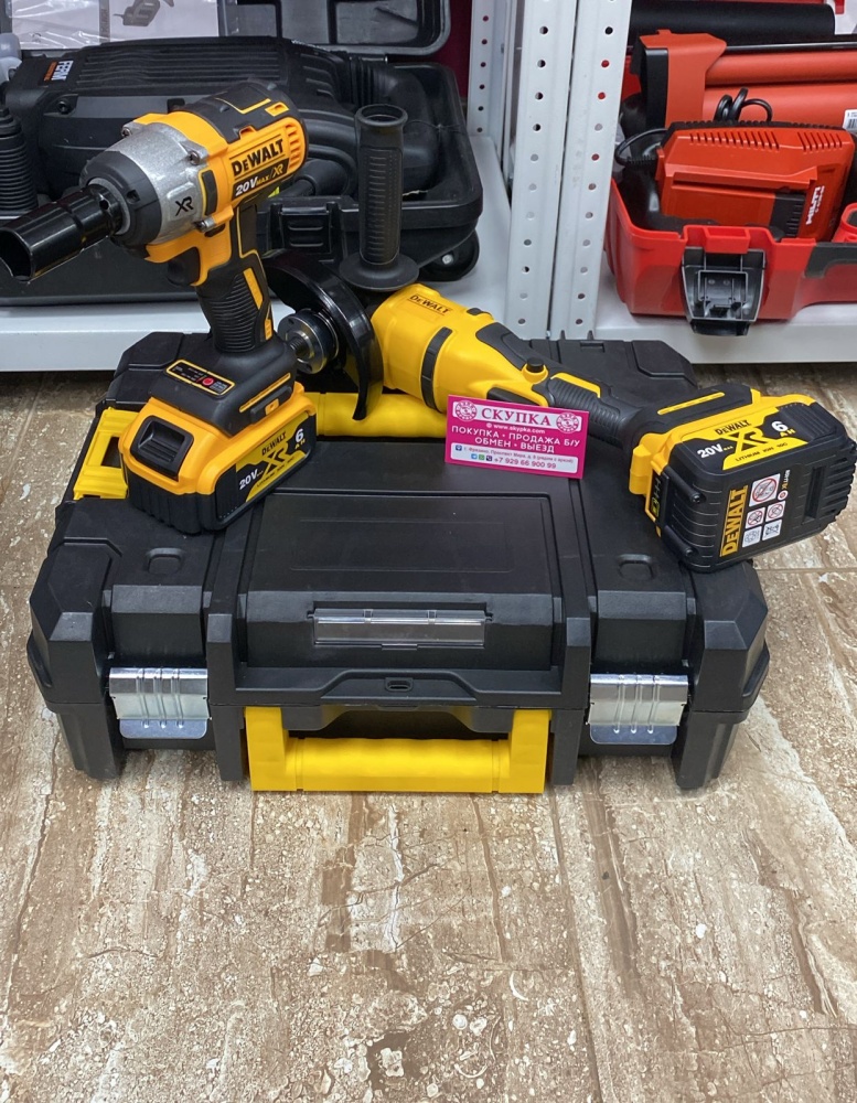 Набор инструментов DEWALT УШМ+ГАЙКОВЕРТ