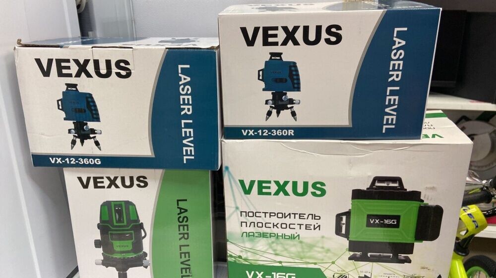 Лазерный уровень VEXUS 12-лучей  Луч Зеленый