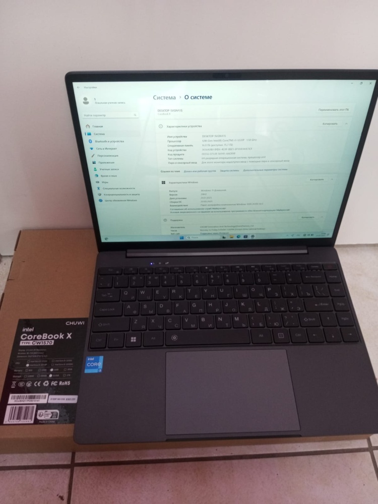 Ноутбук Chuwi coreBook X 12\512