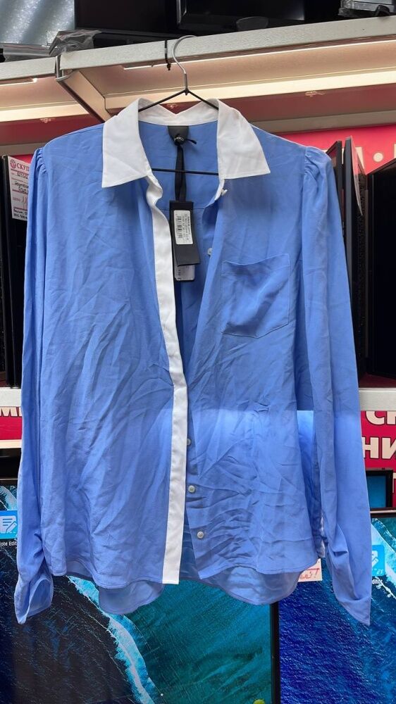 Рубашка Женская Pinko синяя размер 44
