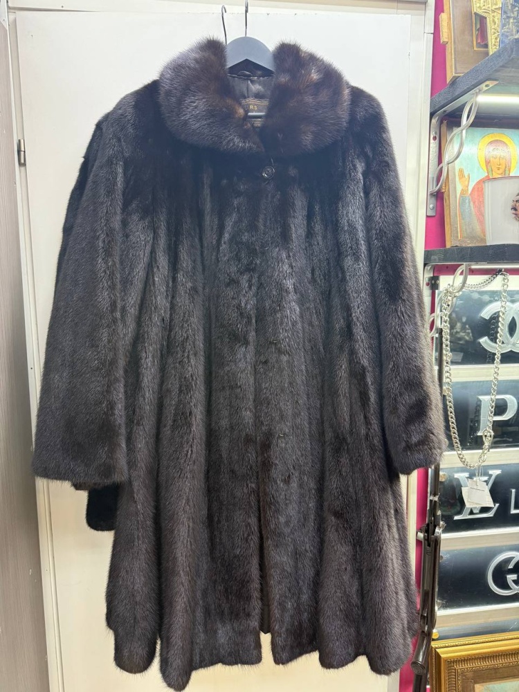 Шуба Норка Коричневая р 48-50