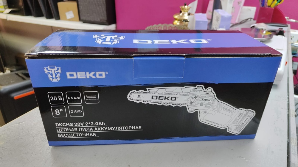 Аккумуляторная пила DEKO DKCHS20V 2*2.0Ah