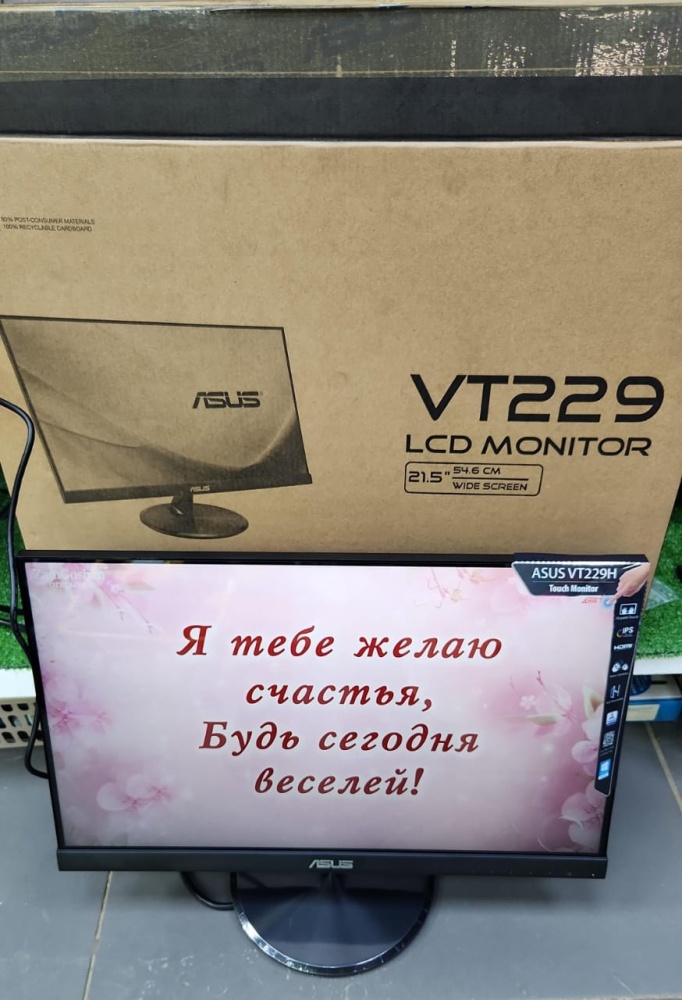 21.5" Монитор ASUS VT229H, 1920x1080, IPS, 1хHDMI, черный [90lm0490-b02170]