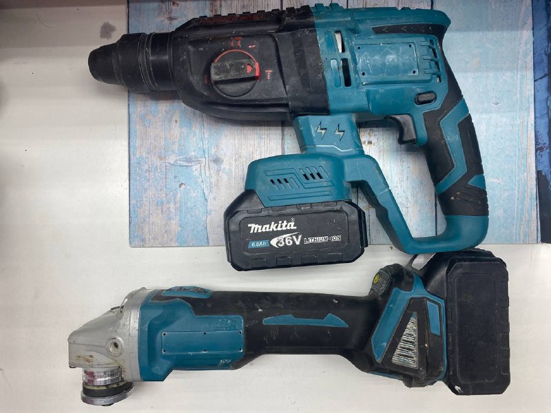 Набор инструментов аккумуляторный Hammer Drill (УШМ, Перфоратор)