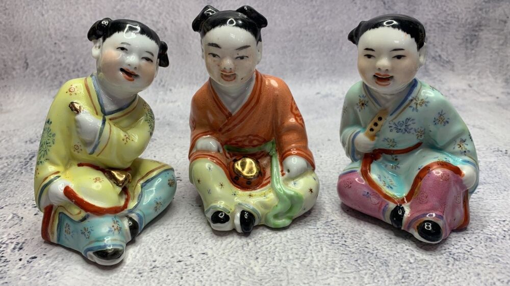 Статуэтки "Музыкальное трио"/ "Китайские дети" Китай 1960-е