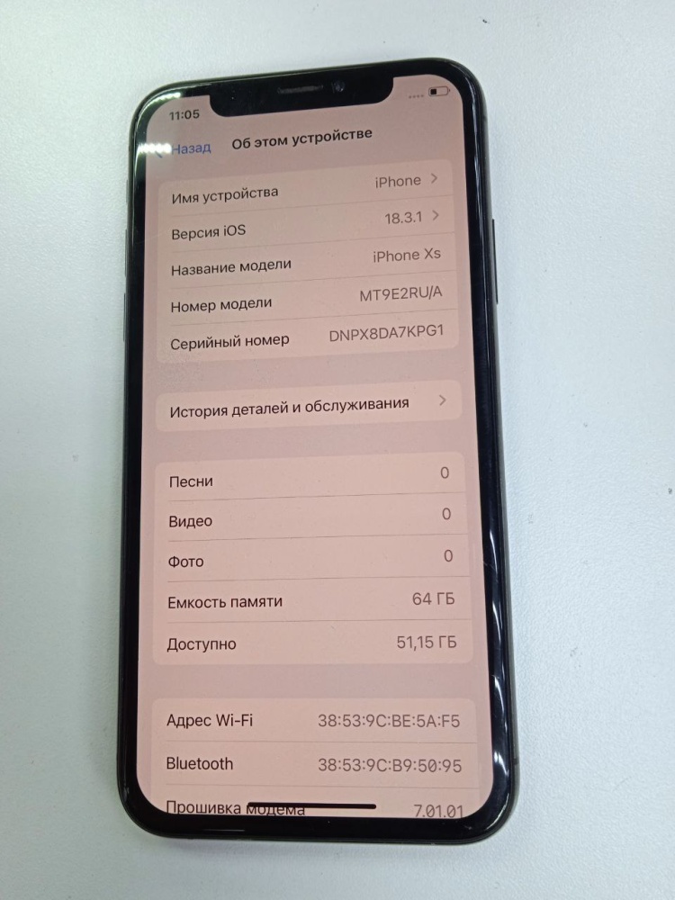 Смартфон iPhone XS 64Gb акб 75