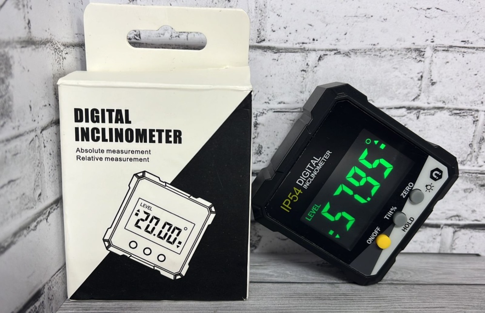 Угломер электронный цифровой IP 54, инклинометр, магнитное основание (Digital Inclinometer).