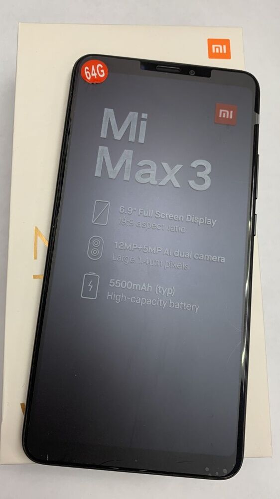 Смартфон Xiaomi mi max 3 4/64