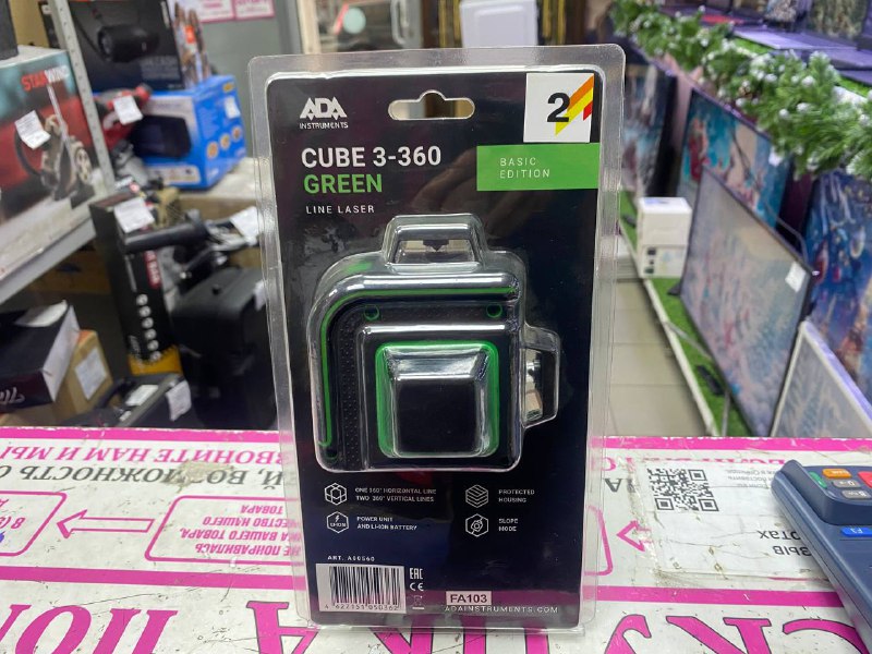 Лазерный уровень  Ada CUbe 3-360 green basic edition