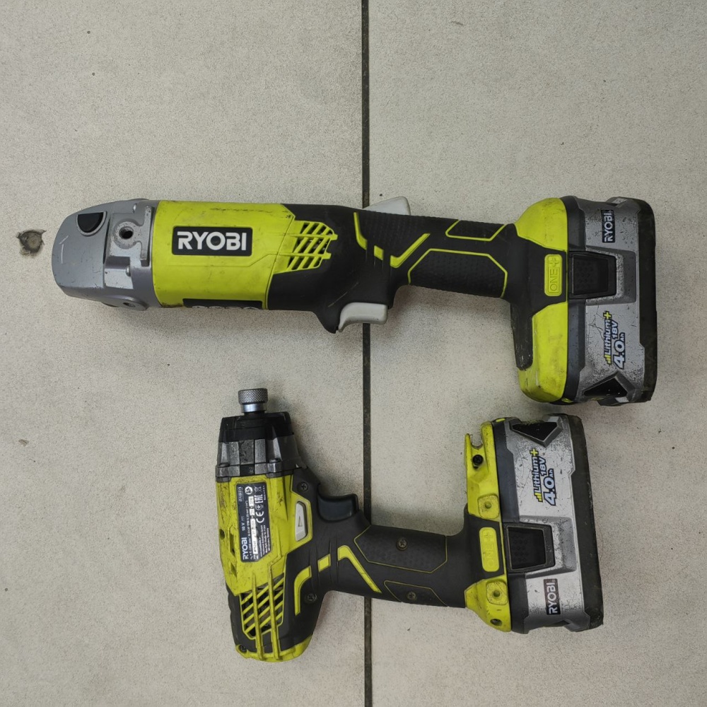 Шуруповерт+ушм Ryobi