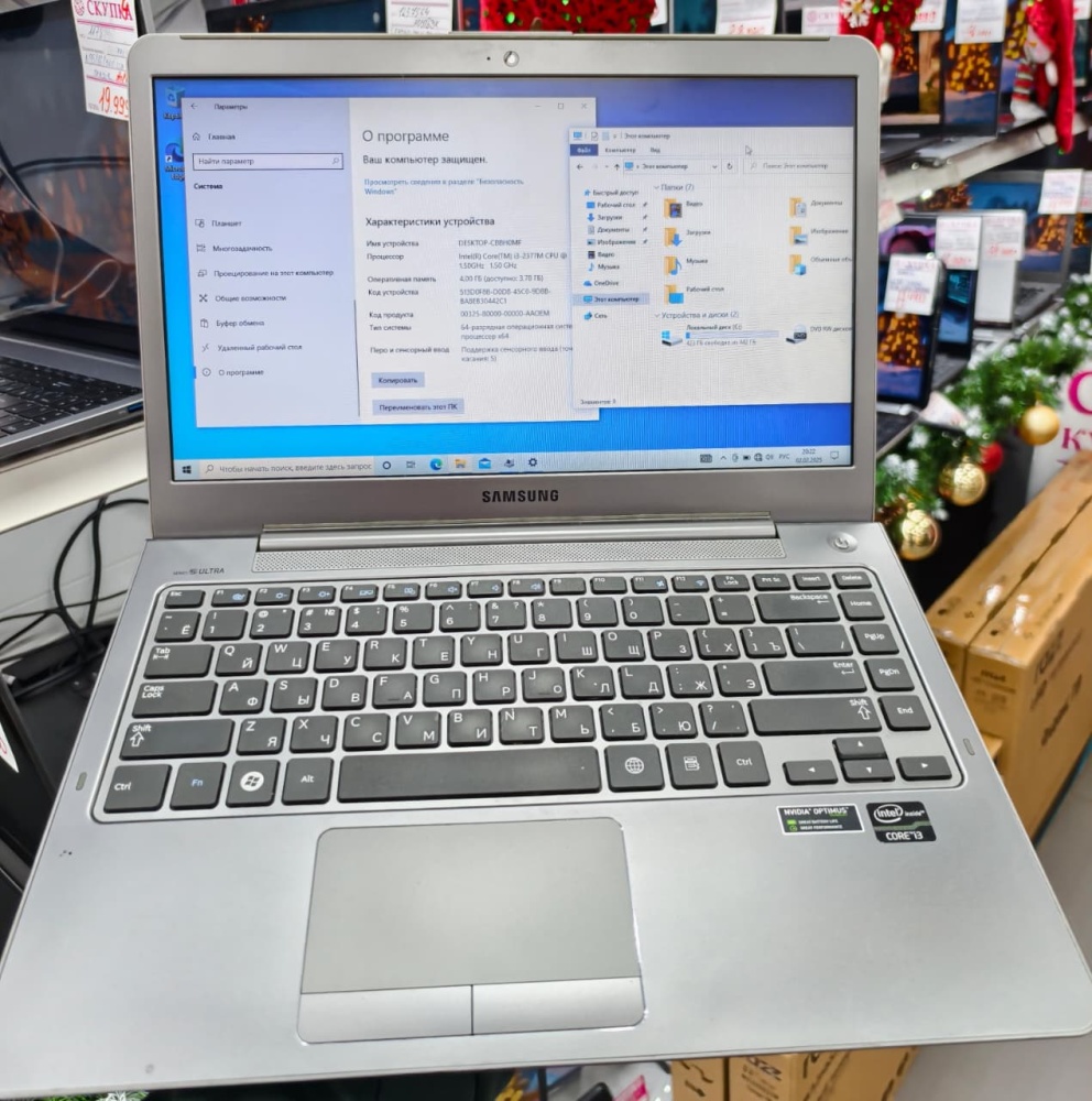 Ноутбук Samsung CORE I3-2377/ 4 OZU/512 HDD