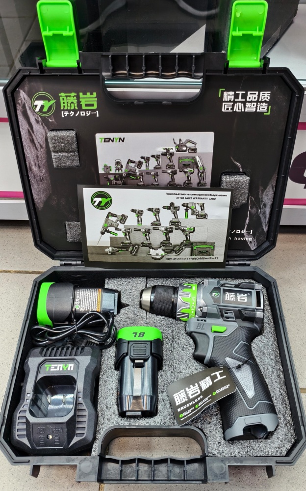 Шуруповерт TENYN 18V 2 AKB
